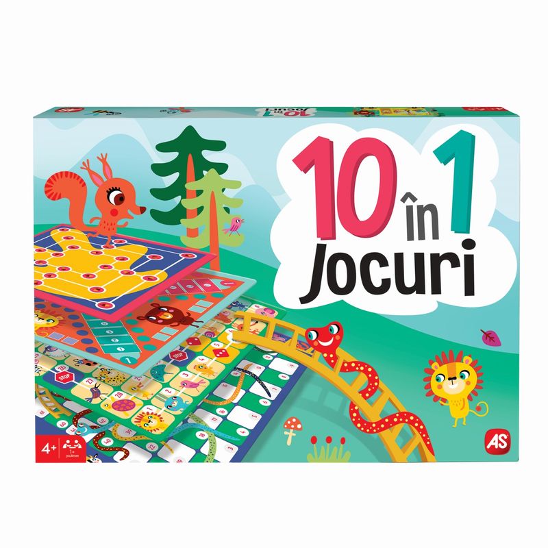 Jucarii, Copii si Bebe - Jucarii si jocuri - Jocuri si puzzle - Jocuri de societate - Set joc 10 in 1 pentru copii - Infinity.ro