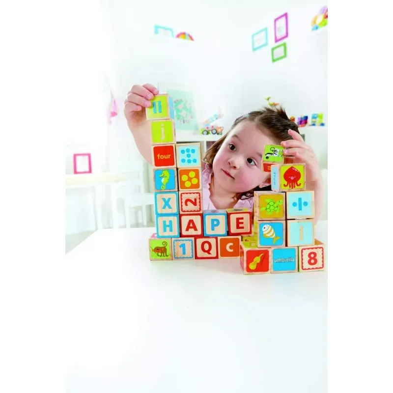 Jucarii, Copii si Bebe - Jucarii si jocuri - Jucarii bebelusi - Jucarii interactive bebelusi - Cuburi ABC din lemn pentru copii - Infinity.ro