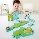 Jucarii, Copii si Bebe - Jucarii si jocuri - Jocuri si puzzle - Puzzle - Puzzle din lemn, aminale salbatice - Infinity.ro