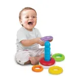 Jucarii, Copii si Bebe - Jucarii si jocuri - Jucarii bebelusi - Jucarii interactive bebelusi - Turn cu cercuri colorate pentru copii in forma de tort - Infinity.ro