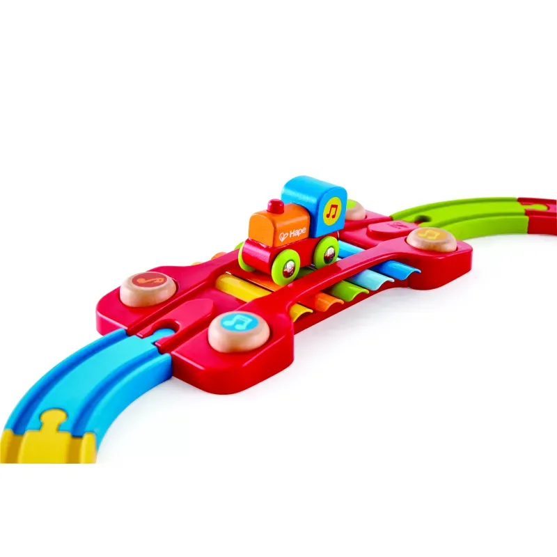 Jucarii, Copii si Bebe - Jucarii si jocuri - Jucarii bebelusi - Jucarii interactive bebelusi - Sina de tren din lemn, de jucarie - Infinity.ro