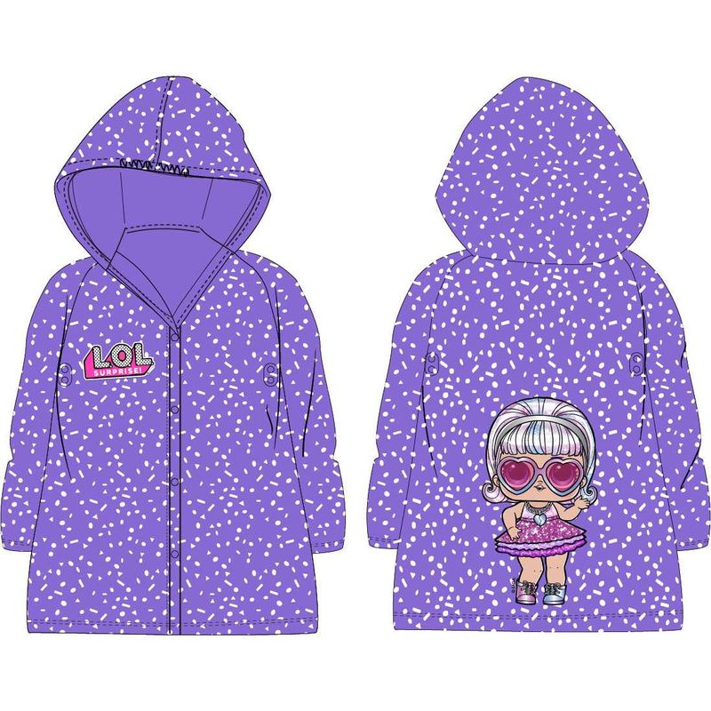 Jucarii, Copii si Bebe - Jucarii si jocuri - Jucarii de exterior - Echipamente de protectie copii - Pelerina de ploaie cu gluga LOL PVC, mov 116/122 - Infinity.ro