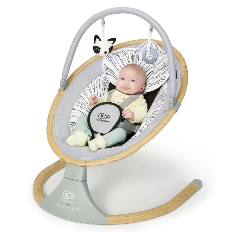 Jucarii, Copii si Bebe - Jucarii si jocuri - Jucarii de exterior - Leagane copii - Leagan electric 2 in1 pentru bebelusi Gri - Infinity.ro