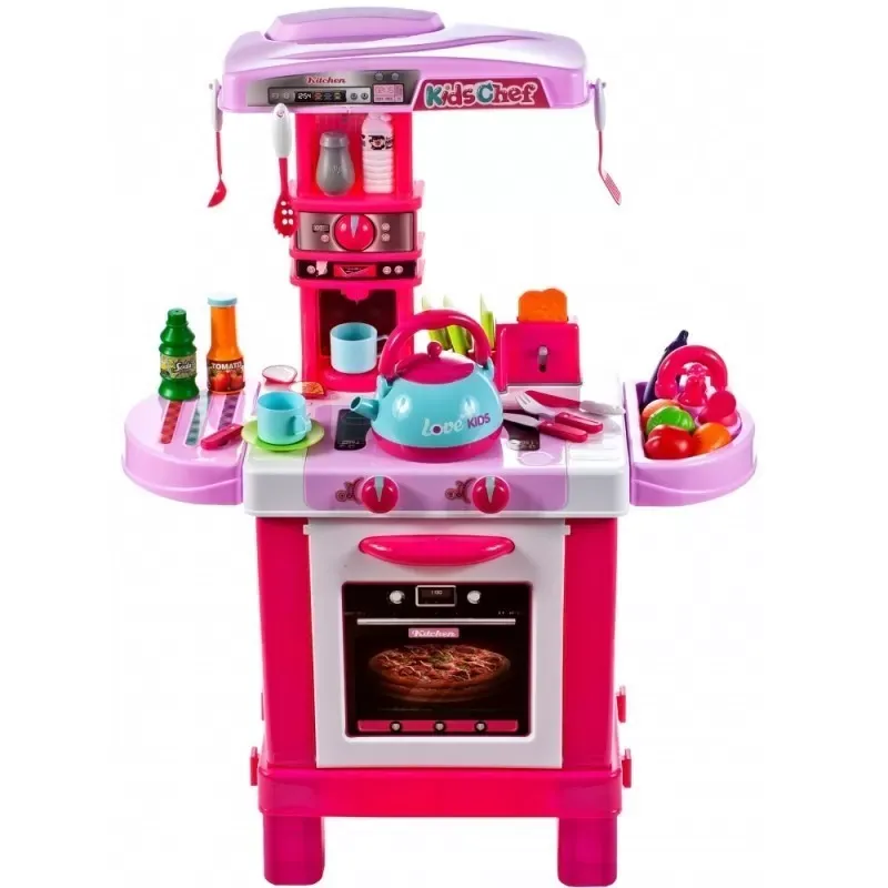 Jucarii, Copii si Bebe - Jucarii si jocuri - Jucarii de rol - Bucatarii copii - Bucatarie de jucarie pentru fetite, Malplay cu electrocasnice, ceainic si accesorii - Infinity.ro