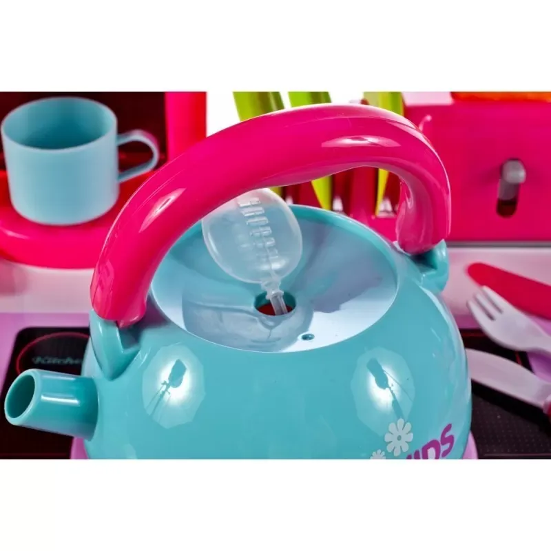 Jucarii, Copii si Bebe - Jucarii si jocuri - Jucarii de rol - Bucatarii copii - Bucatarie de jucarie pentru fetite, Malplay cu electrocasnice, ceainic si accesorii - Infinity.ro