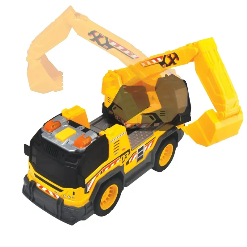 Jucarii, Copii si Bebe - Jucarii si jocuri - Vehicule si jucarii cu telecomanda - Masinute - Camion cu excavator cu sunete si lumini de jucarie, 30 cm - Infinity.ro