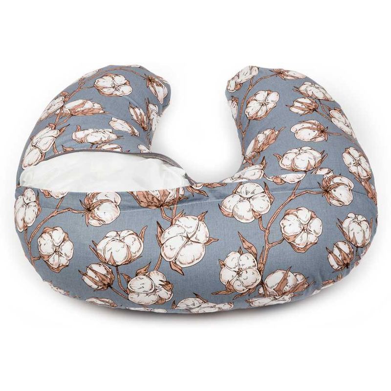 Jucarii, Copii si Bebe - Maternitate - Accesorii alaptare - Perna alaptat 140 cm, albastru cu alb - Infinity.ro