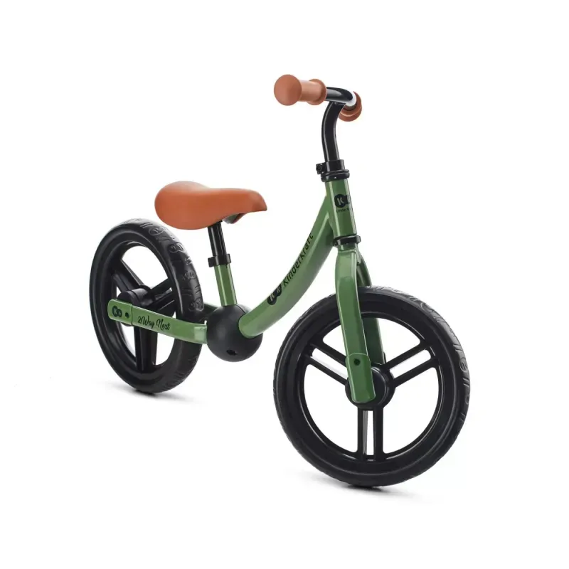 Sport si Outdoor - Ciclism - Biciclete pentru copii - Bicicleta fara pedale, protocaliu cu verde, 12 inch - Infinity.ro