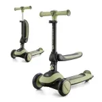 Sport si Outdoor - Role, trotinete si skateboard - Trotinete copii - Trotineta cu trei roti si sacun, verde - Infinity.ro