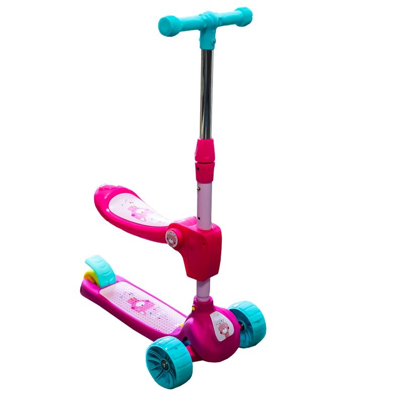 Sport si Outdoor - Role, trotinete si skateboard - Trotinete copii - Trotineta cu scaunel,  50x28.5x76/70/64 cm - Infinity.ro