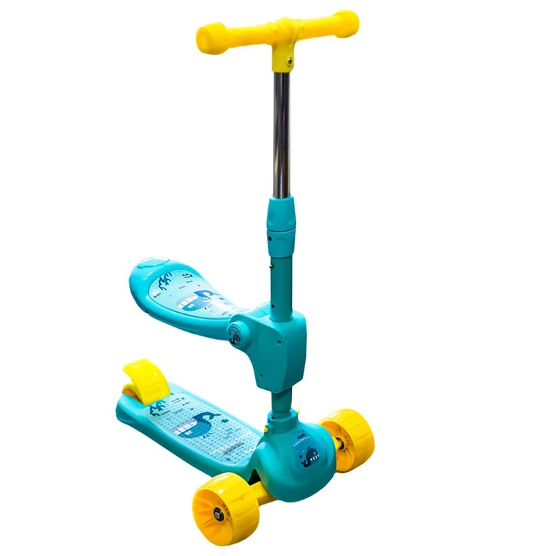 Sport si Outdoor - Role, trotinete si skateboard - Trotinete copii - Trotineta cu scaunel,  50x28.5x76/70/64 cm - Infinity.ro