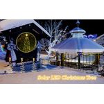 Casa si Gradina - Decoratiuni - Decoratiuni de sezon - Decoratie solara cu LED model brad de Craciun cu stea, 85cm inaltime, lumina galbena - Infinity.ro