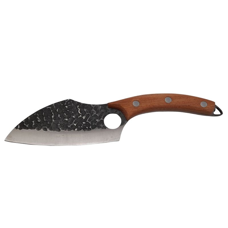 Sport si Outdoor - Camping - Cutite, bricege si accesorii - Cutite si bricege - Set doua cutite macelarie IdeallStore®, lucrate manual, 27 cm, otel inoxidabil, maner lemn, husa piele - Infinity.ro
