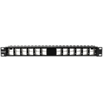 PC, gaming si accesorii - Retelistica - Cabluri si accesorii - Patch Panel ecranat 24 porturi blank keystone inclinate 1U - TRENDnet TC-KP24SA - Infinity.ro
