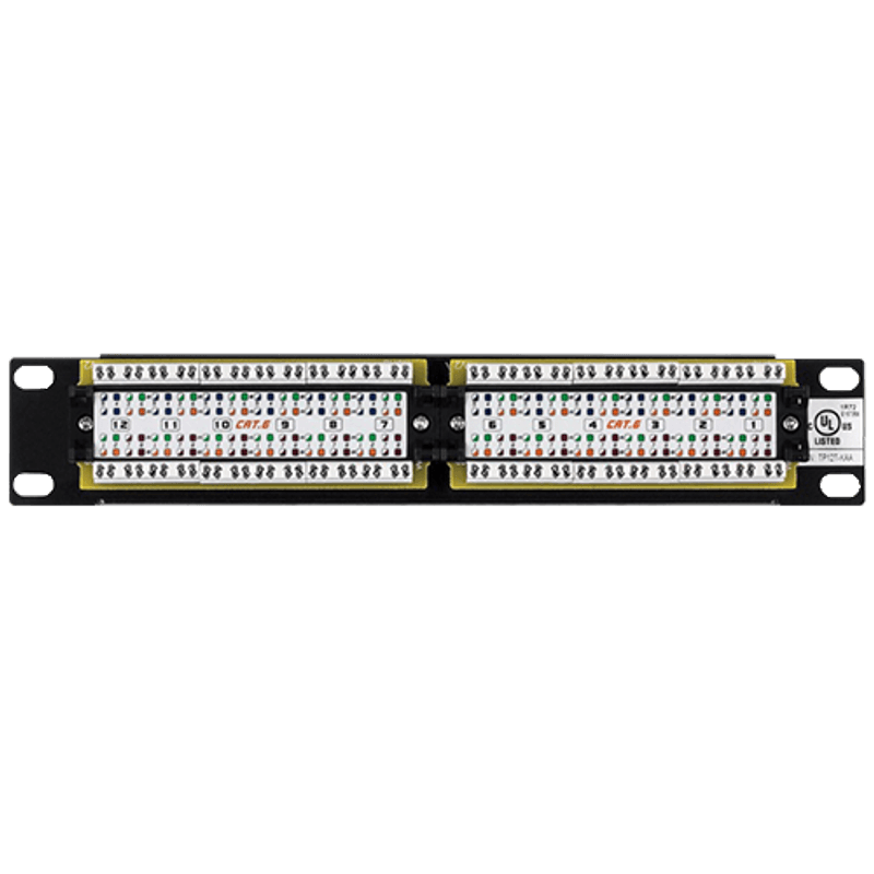 PC, gaming si accesorii - Retelistica - Cabluri si accesorii - Patch Panel 12 porturi RJ45 UTP 10', Cat6 - TRENDnet TC-P12C6 - Infinity.ro