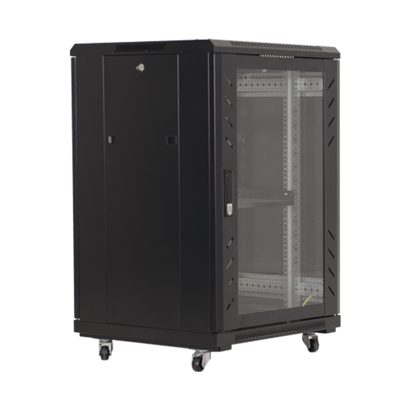 PC, gaming si accesorii - Servere - Cabinete metalice - Rack perete 18U 19' 600x450, negru - ASYTECH Networking ASY-18U-6045W - Infinity.ro