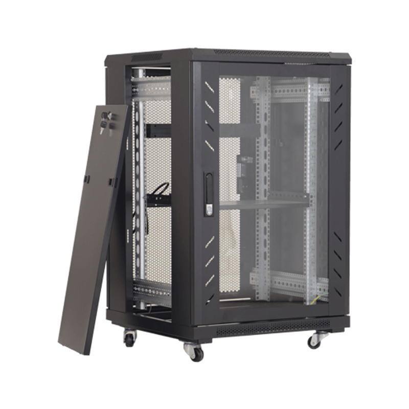 PC, gaming si accesorii - Servere - Cabinete metalice - Rack perete 18U 19' 600x450, negru - ASYTECH Networking ASY-18U-6045W - Infinity.ro