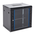 PC, gaming si accesorii - Servere - Cabinete metalice - Rack perete 12U 19' 600x450, negru, seria economica - ASYTECH Networking ASY-12U-6045WL - Infinity.ro