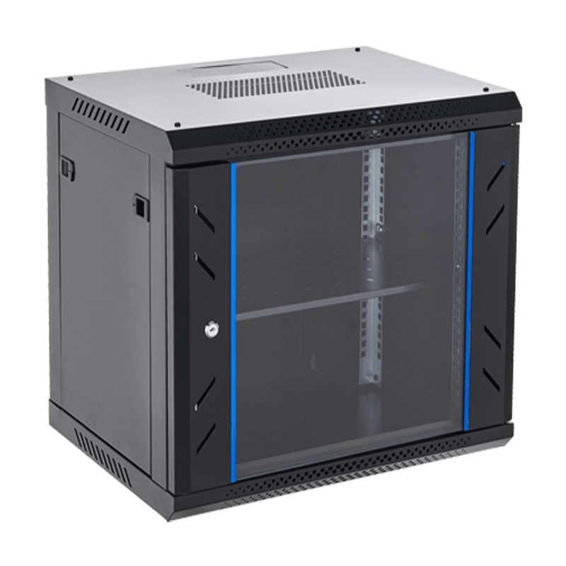 PC, gaming si accesorii - Servere - Cabinete metalice - Rack perete 12U 19' 600x450, negru, seria economica - ASYTECH Networking ASY-12U-6045WL - Infinity.ro