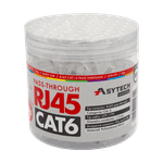 PC, gaming si accesorii - Retelistica - Cabluri si accesorii - Mufa RJ-45 UTP Cat.6 EZ Passthrough, 50µ (100 buc) RJ45-CAT6-EZ-50U-JAR - Infinity.ro