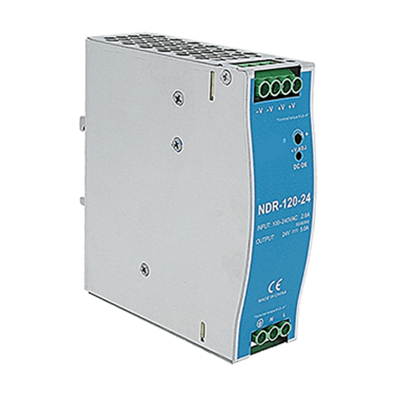 Casa si Gradina - Electrice - Smart Home - Accesorii control acces si supraveghere - Sursa de alimentare in comutatie, 24V / 5A, sina DIN - MEAN WELL NDR-120-24 - Infinity.ro