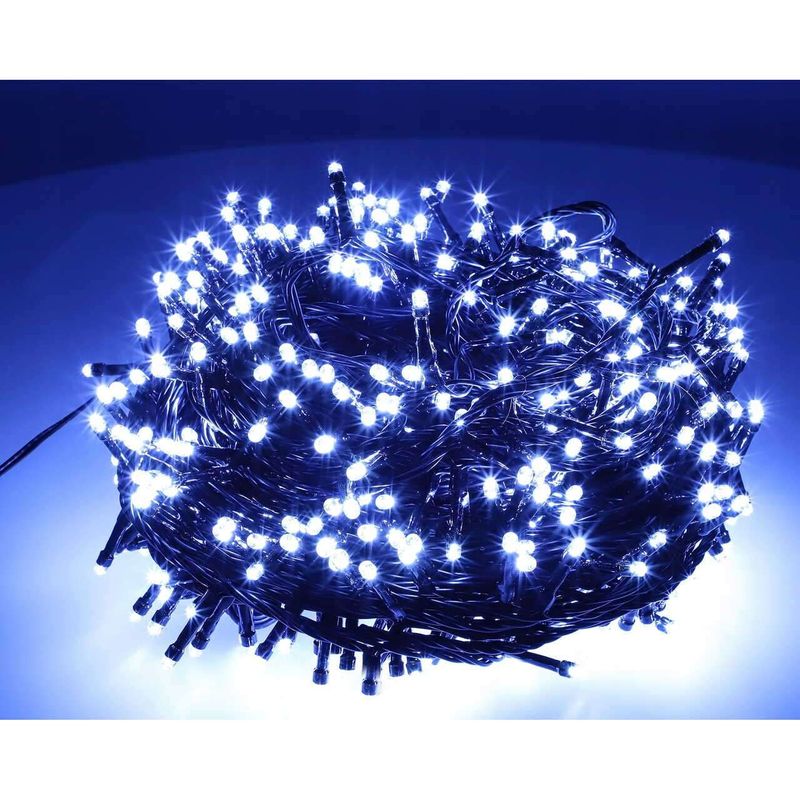 Casa si Gradina - Decoratiuni - Decoratiuni de sezon - Instalatie luminoasa de Craciun, exterior/interior, 500 LED, 8 moduri, alb rece, IP44, 25 m, Jumi - Infinity.ro