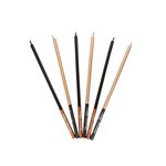 Casa si Gradina - Decoratiuni - Decoratiuni petrecere - Accesorii pentru petrecere - Set 6 lumanari, Celebright, negru-maro sclipicos, mesaj Happy Birthday pe baza, 15 cm - Infinity.ro