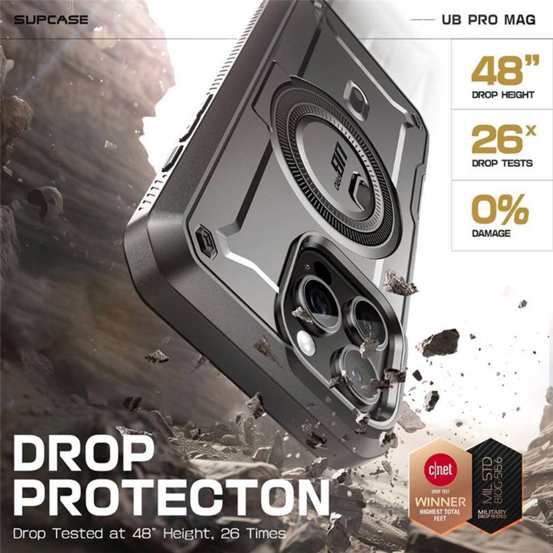 Laptop, Telefoane si Tablete - Telefoane mobile si accesorii - Accesorii Telefoane - Huse telefoane - Husa pentru iPhone 16 Pro, Supcase Unicorn Beetle Pro MagSafe, negru - Infinity.ro