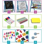 Carti si Birotica - Birotica - Accesorii de birou - Table si clipboard-uri - Tabla educationala cu doua fete si accesorii Ricokids RK-800, 101 x 54 x 55 cm, Albastru - Infinity.ro