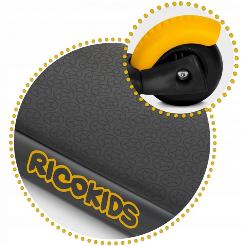 Sport si Outdoor - Role, trotinete si skateboard - Trotinete copii - Trotineta 3 in 1 cu roti cu LED Ricokids Cubi 765500 - Negru - Portocaliu - Infinity.ro