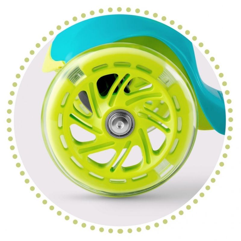 Sport si Outdoor - Role, trotinete si skateboard - Trotinete copii - Trotineta cu roti cu LED Ricokids Loco 765103 - Turcoaz - Infinity.ro