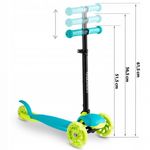 Sport si Outdoor - Role, trotinete si skateboard - Trotinete copii - Trotineta cu roti cu LED Ricokids Loco 765103 - Turcoaz - Infinity.ro