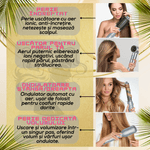 Ingrijire personala si Cosmetice - Aparate & accesorii ingrijire personala - Hair styling - Uscatoare de par - Uscator de Par Profesional 5 in 1, Multifunctional, 320 milioane Ioni Negativi, 1400 W, Efect Coanda,Salon la tine acasa - Infinity.ro