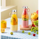 Electronice si Electrocasnice - Electrocasnice bucatarie - Mixere, tocatoare & roboti de bucatarie - Blendere si mini tocatoare - Mini Blender Portabil MRG MA785, Electric, cu Acumulator, 6 Lame 3D, 420 ml - Infinity.ro