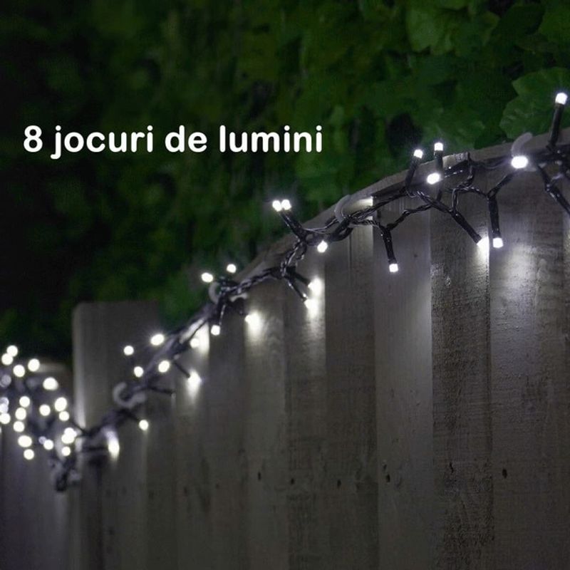 Casa si Gradina - Decoratiuni - Decoratiuni de sezon - Instalatie Craciun Liniara MRG MV8, Alb Rece, 100 Metri, Pentru Exterior - Infinity.ro