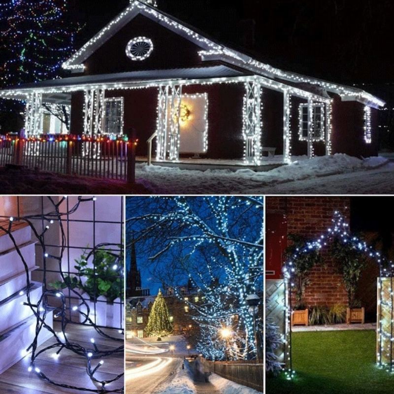 Casa si Gradina - Decoratiuni - Decoratiuni de sezon - Instalatie Craciun Liniara MRG MV8, Alb Rece, 100 Metri, Pentru Exterior - Infinity.ro