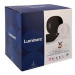 Casa si Gradina - Bucatarie si vesela - Vesela si tacamuri - Servicii de masa - Set serviciu de masa Luminarc Carine, 19 piese, Alb/Negru - Infinity.ro