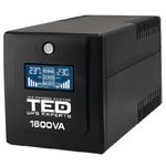 Casa si Gradina - Electrice - Accesorii electrice - Stabilizatoare tensiune si ups - UPS 1600VA / 900W LCD display Line Interactive cu stabilizator 4 iesiri schuko TED UPS Expert TED001597 - Infinity.ro