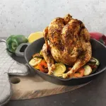 Casa si Gradina - Bucatarie si vesela - Vase pentru gatit - Tigai si seturi - Tigaie pentru Pui la Gratar din Fonta Orion  28 cm - Infinity.ro