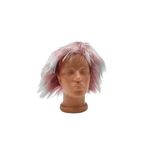 Casa si Gradina - Decoratiuni - Decoratiuni petrecere - Masti si costume carnaval - Peruca Dama pentru Carnaval, Par Scurt, Alb-Rosu - Infinity.ro