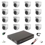Casa si Gradina - Electrice - Smart Home - Camere de supraveghere - Sistem de supraveghere 16 camere 5MP Hikvision 2.8mm IR 30m, DVR AcuSense 16 canale video, accesorii instalare - Infinity.ro