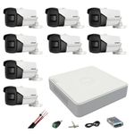 Casa si Gradina - Electrice - Smart Home - Camere de supraveghere - Sistem supraveghere Hikvision 8 camere 8MP 4 in 1, IR 60m, DVR 8 canale 4K, accesorii montaj - Infinity.ro