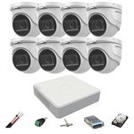 Casa si Gradina - Electrice - Smart Home - Camere de supraveghere - Sistem supraveghere Hikvision 8 camere 8MP, 2.8mm, IR 30m, DVR 8 canale 4K, accesorii, hard disk - Infinity.ro
