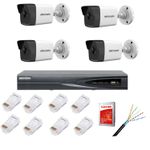 Casa si Gradina - Electrice - Smart Home - Camere de supraveghere - Kit supraveghere complet cu 4 camere IP, 4MP, lentila 2.8mm, IR 30m, NVR 4canale IP rezolutie 4k, accesorii - Infinity.ro
