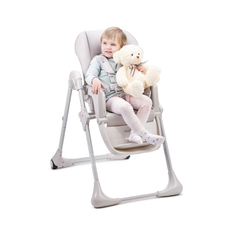Jucarii, Copii si Bebe - Hrana si alaptare - Scaune de masa bebe - SCAUN DE MASA KINDERKRAFT YUMMY PLIABIL, GREY - Infinity.ro