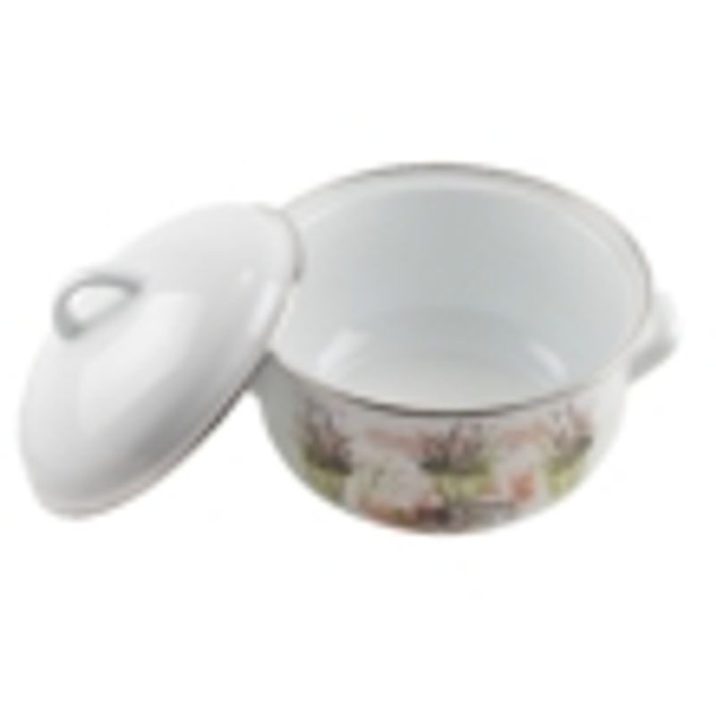 Casa si Gradina - Bucatarie si vesela - Vase pentru gatit - Oale si cratite - Oala emailata Lavanda si capac sticla 2,4L - Infinity.ro