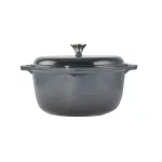 Casa si Gradina - Bucatarie si vesela - Vase pentru gatit - Oale si cratite - Oala din fonta emailata 30 cm, 7 litri, Albastru Otel - Infinity.ro