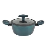 Casa si Gradina - Bucatarie si vesela - Vase pentru gatit - Oale si cratite - Cratita din Aluminiu cu Strat Antiderapant si Capac de Sticla Sea Line  20 cm, 3,2 L - Infinity.ro