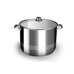 Casa si Gradina - Bucatarie si vesela - Vase pentru gatit - Oale si cratite - Oala inox Perfect Home 26cm si capac din sticla 11 litri - Infinity.ro