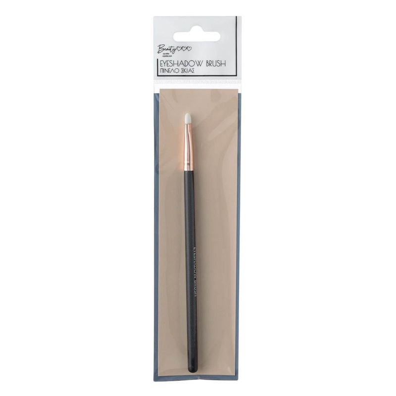 Ingrijire personala si Cosmetice - Machiaj - Aplicatoare si pensule machiaj - Pensula fard de ochi, beaut, eyeshadow brush, varf tip creion, negru roz auriu, 16cm - Infinity.ro